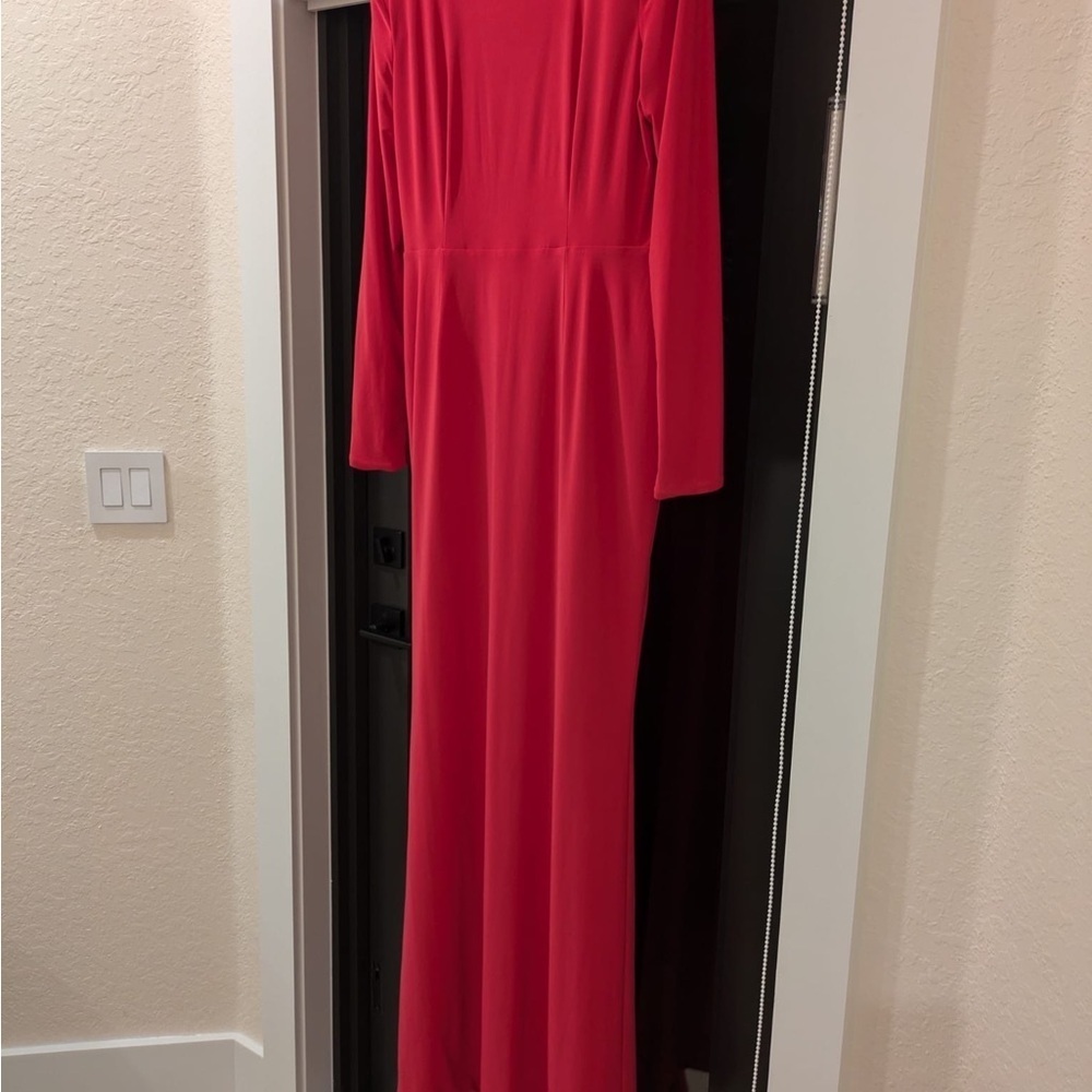 Zhivago | Forte Gown In Cerise Hot Pink NEW Size 12 Long Sleeve Modest - Picture 6 of 7